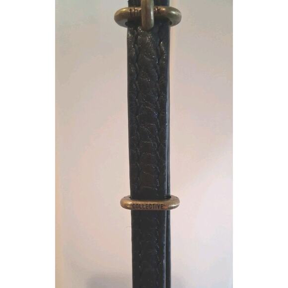 The Sak Collective Black Pebbled Leather Crossbody Bag Slim Messenger PO-18394CO - Picture 3 of 9